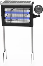 Solar Bug Zapper Outdoor,  2 in 1 Water Wave Projector & Mosquito Zapper, 4500V 