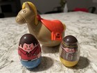 Vintage 1974 WEEBLES HORSE Western Ranch & 2 Figures- Indian And Man — photo 1