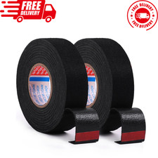2 Rolls Black Wire Harness Cloth Tape, Speaker Wiring Harness Cloth Tape, for.