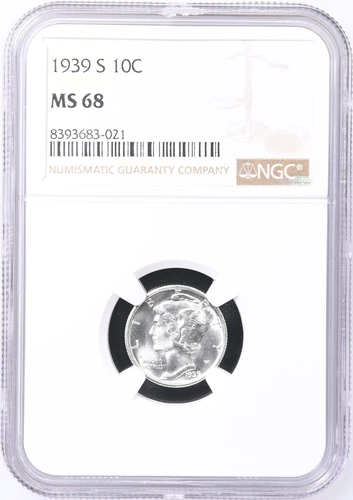 1939 S Mercury Dime NGC MS-68