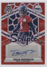 2024 Panini Mosaic Rookie Scripts Red Wave Prizm Taulia Tagovailoa Auto 10xu