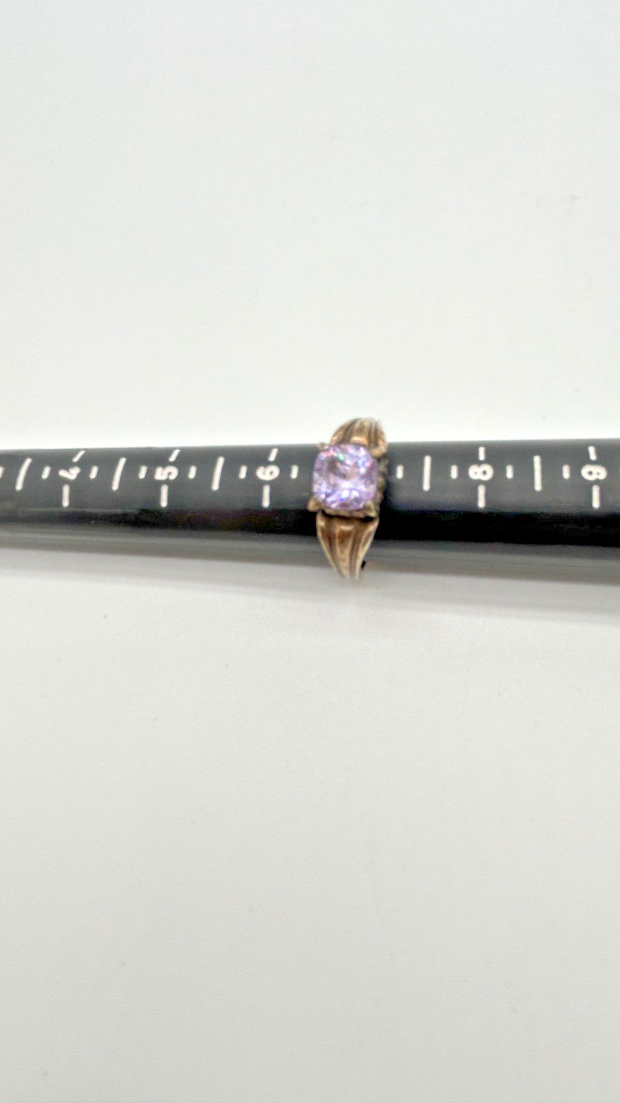 Unsigned Sterling Silver Amethyst Ring Cocktail S… - image 5