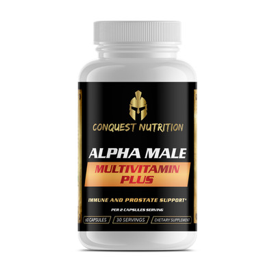 Conquest Alpha Male Multivitamin Plus 60 Veggie Capsules Men's Health Support