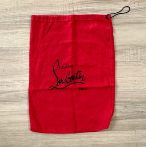 Christian Louboutin Red Dust Bag for shoes or clutch purse 11.5" x 15.5"