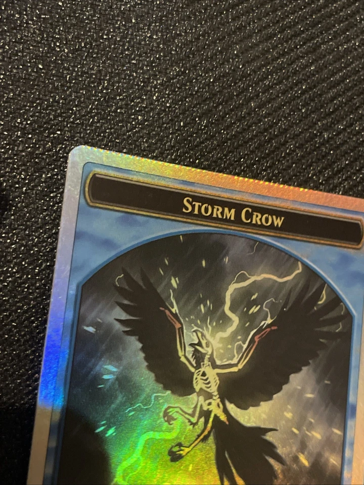 Crimped Foil Storm Crow Token Unstable mtg NM - Image 2 of 2