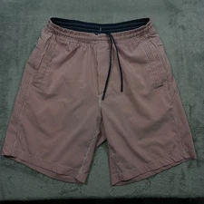 Birddogs Shorts Mens Large Red Striped Pockets Lined Drawstring