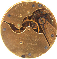 1898 HAMPDEN POCKET WATCH MOVEMENT 1139606 GRADE: CHAMPION H 16s 7j F4H