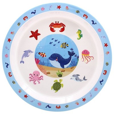 Kinder Speiseteller Blau Sea Life Kleinkinder Jungen Mädchen Kinder Geschirr Lebensmittelecht