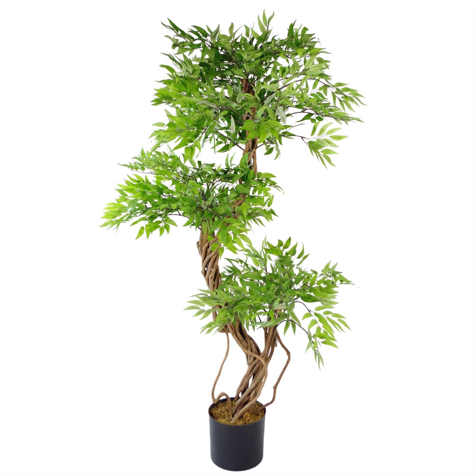 140cm Artificial Japanese Fruticosa Ficus Tree Realistic Faux Plant with Pot - Image 2