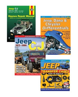 Jeep CJ 4 Book Build & Modify Set: Repair, Transfer Cases, Diffs