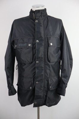 Belstaff Tourmaster Herren Jacket Vintage Trench Nylon Schwarz M