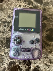 Nintendo Game Boy Color Console Atomic Purple CGB-001 Tested With Dr. Mario