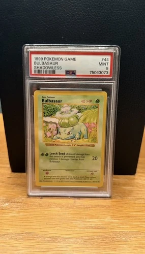 1999 Pokemon Game Bulbasaur #44 Base Set Shadowless PSA 9 MINT