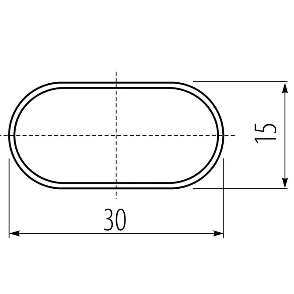 Wardrobe Hanging Rail Oval Chrome 30x15mm Clothes Bar 300–1800mm IANPAV - Image 3 of 4