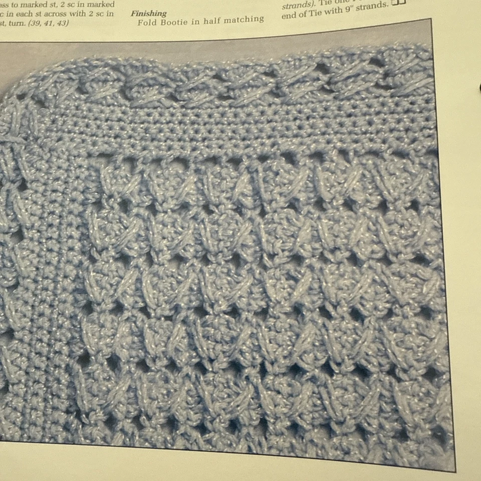 ~Little Boy Blue   Afghan~Cap~Sweater~Booties Annie's Crochet Pattern~ - Image 3 of 3
