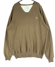 Gant Men V-Neck Long Sleeve Pullover Jumper Sweater Size XL