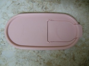 Tupperware 1617 1618 Replacement Lid 7" Oval Pink Seal Storage Part USA Lid Only