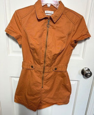 Urban Outfitters Orange Utility Romper Size S-P