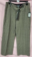 LYSSE PLAID CROP PANTS - L
