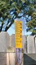 Taylor ClearVu 2702 RAIN/SPRINKLER GAUGE 5" Capacity - Open Box Special - Unused
