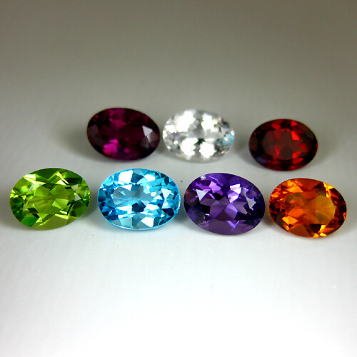 9.50Cts 100% Natural Oval Semi Collection 7Pcs 8x6mm Loose Gemstone VDO - Picture 1 of 3
