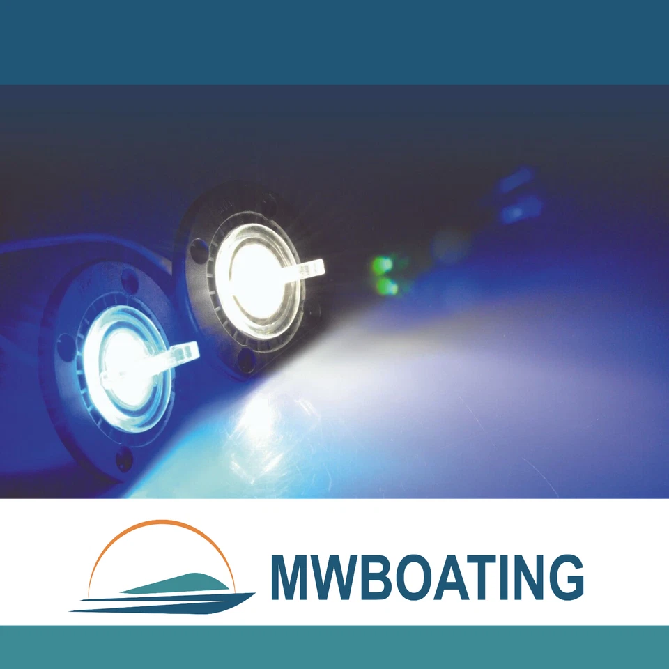 White LED Bung Light with Base Mount 12V - Marine Tinned Wire Fully Sealed - image 4 of 4