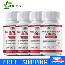 Korean Red Panax Ginseng 1600mg - 120/240/480 Capsules - Extra Strength NON-GMO