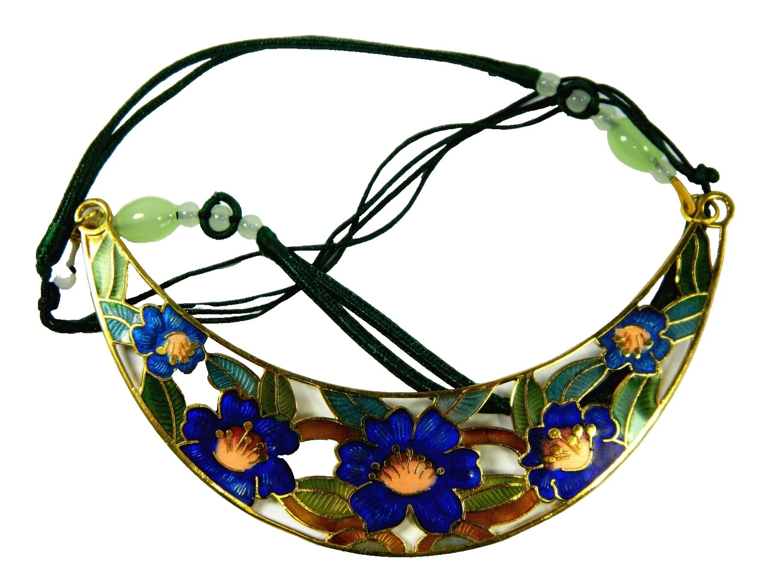 Flores y plantas de cobre esmaltado de Collares y colgantes De moda