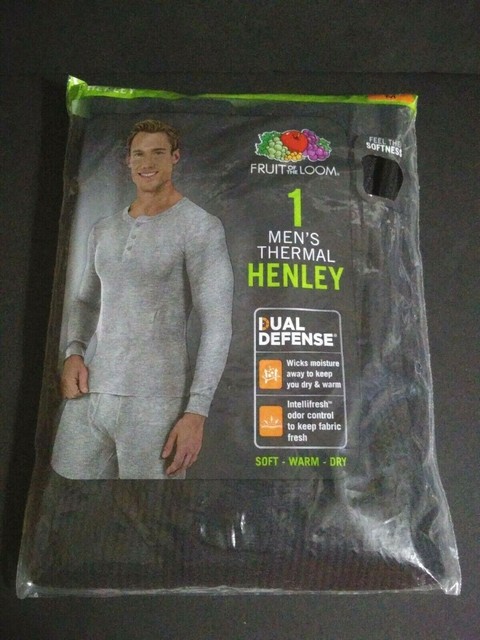 fruit of the loom thermal henley