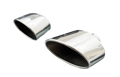 2x Endrohre Blenden für Audi A4 A5 A6 A7 A8 TT RS TTS oval 180x120mm für 40-60mm