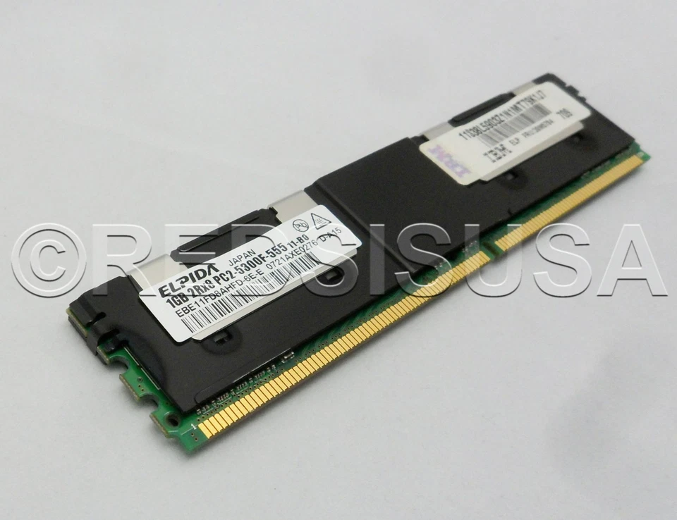 Original IBM 1GB DDR2 PC2-5300 667MHZ 240PIN ECC FB-DIMM CL5 39M5784 Foto 2 de 3