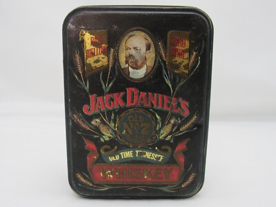 Vintage Jack Daniels Old No 7 Whiskey Tin Embossed Box Empty