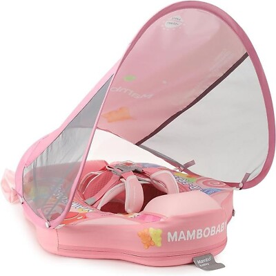 Mambobaby Float with Canopy Non-Inflatable Baby Float for Infant Swimming Floats