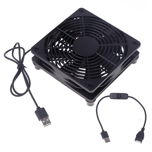 1 Set 120mm DC12V USB Powered PC Router Fans High Airflow Cooling Fan - Afbeelding 15 van 16