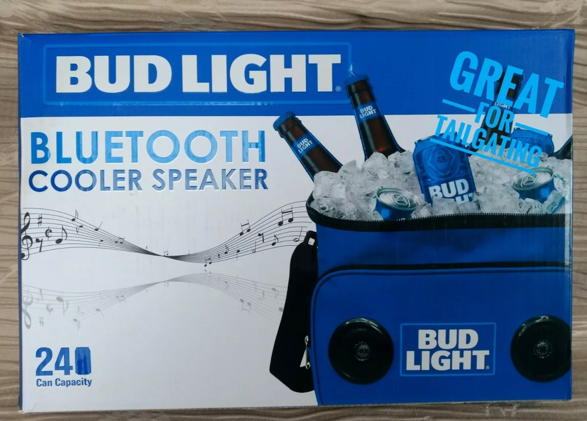 Bud Light Portable Soft Travel Cooler with Built In Bluetooth Speaker