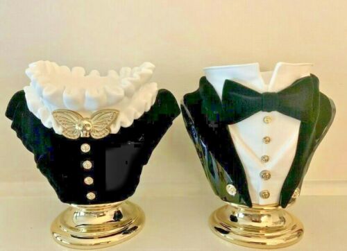 2021 Bath and Body Works Halloween Headless Butler and Madam Bust Candle Holders