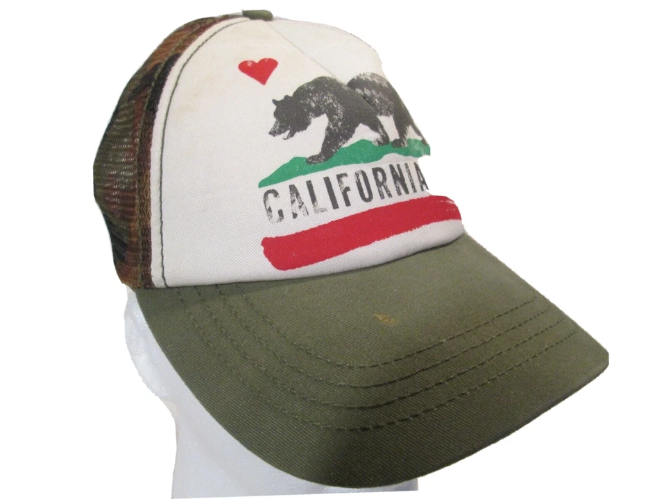 Billabong Snapback Gorra Camionero Sombrero California Amor Sombrero Oso Corazón Camuflaje Foto 2 de 4