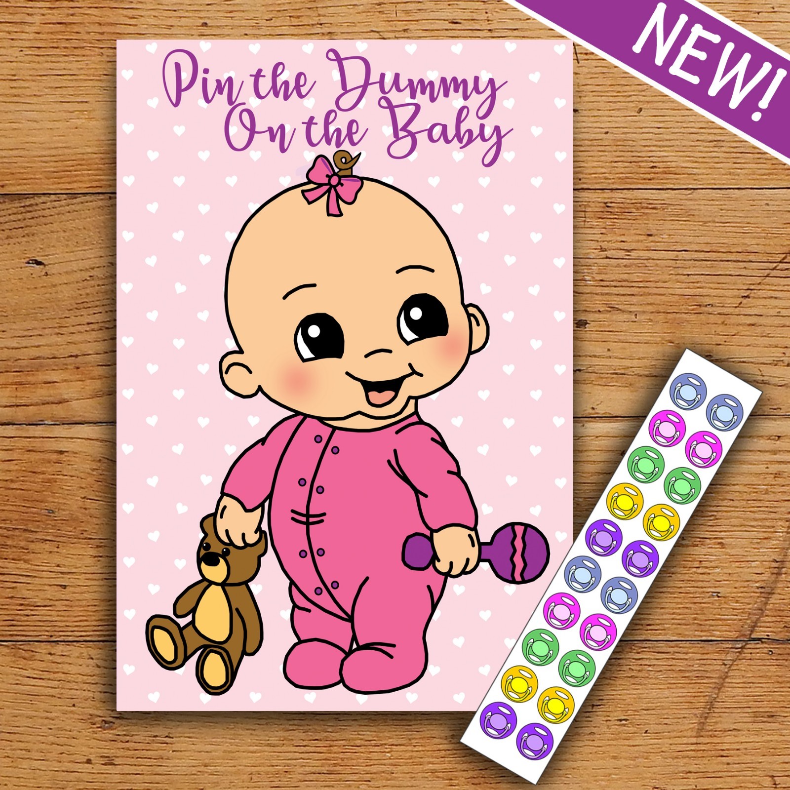 Maternity Pregnancy A3 Poster Pin The Dummy On The Baby Baby Shower 