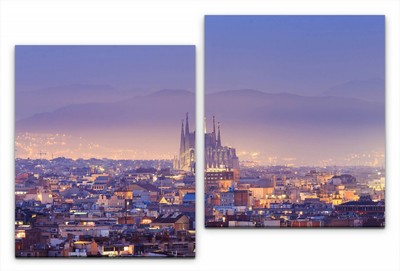 Skyline Barcelona Wandbild in verschiedenen Größen