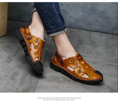 38-48 Mens Slingback Sandal Slippers Hollow Out Closed Round Toe Summer Shoes sz - Picture 18 of 25
