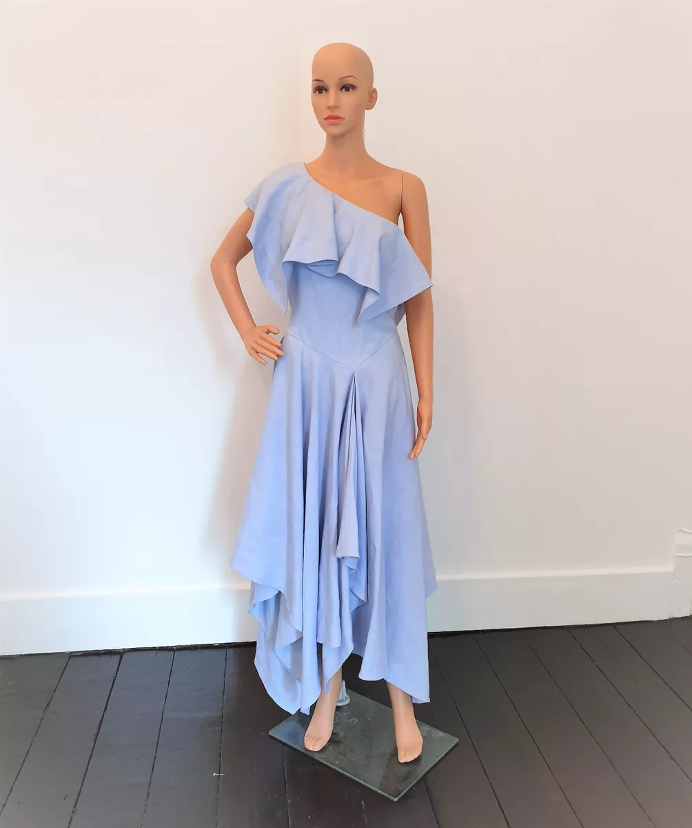 Alexander mcqueen blue hot sale dress