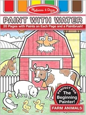 [Melissa & Doug] Paint With Water Activity Book - Farm Animals - New