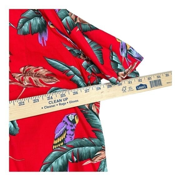 Paradise Found Men’s 2XL Vintage Red Hawaiian Shirt Vintage Made in Hawaii