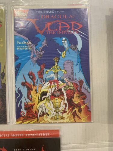 Topps Bram Stoker's Dracula #1, 4! Vlad el Impailer #1, 2, 2! Precintado con tarjetas - Imagen 4 de 6