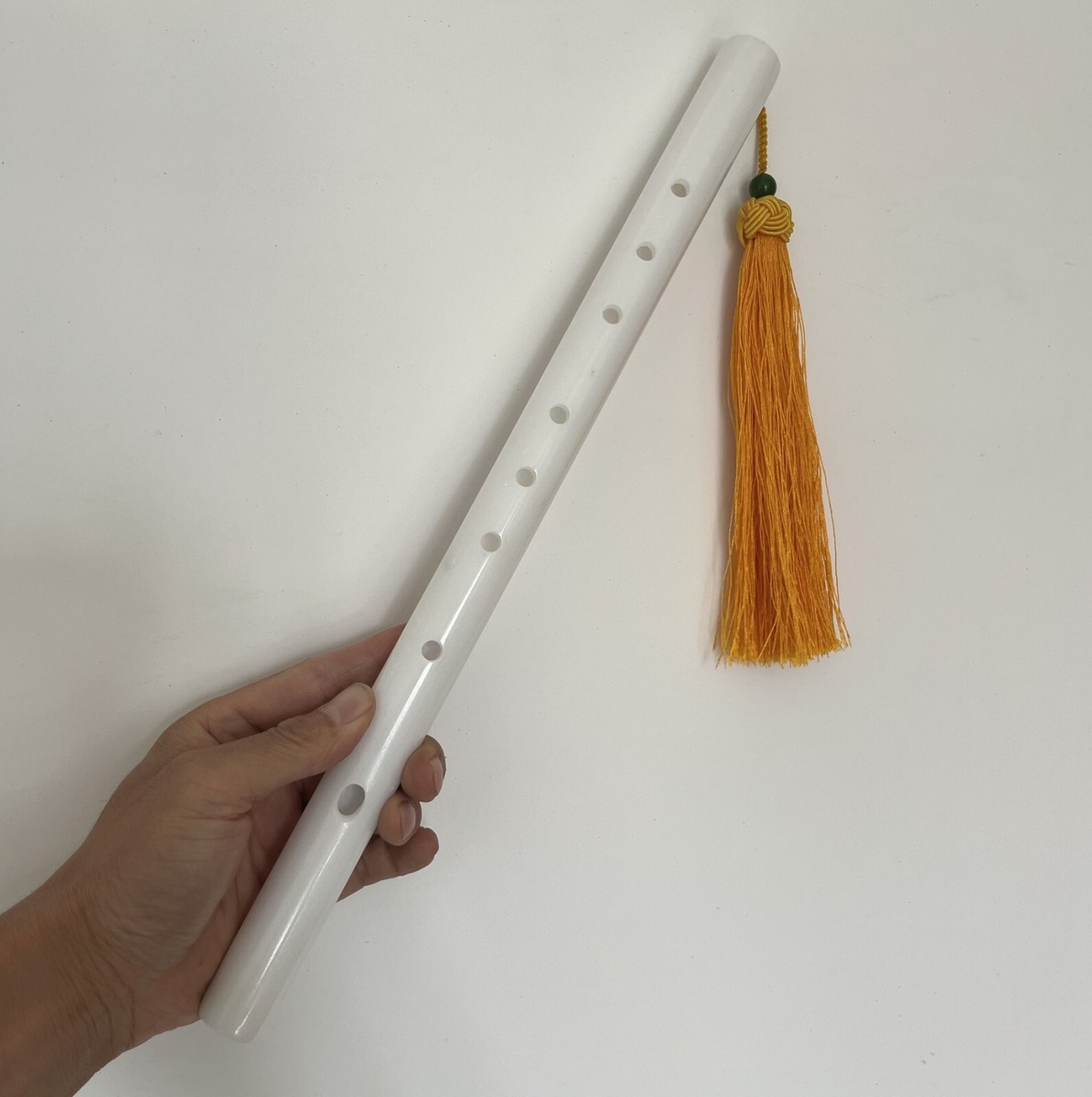 石笛　翡翠　２５０５２６－１ Chinese Green Jade Stone Flute Dizi Music Flauta Traditional