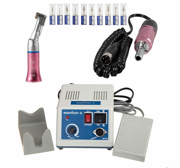 Dental Lab Marathon 35k RPM Handpiece Electric Micro Motor 10*drills