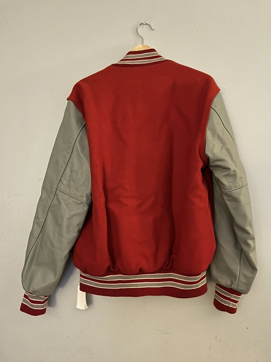 Vintage Holloway USA Red/Gray Wool Varsity Letterman Jacket