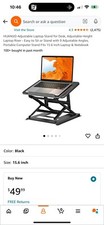 laptop stand adjustable black huanuo