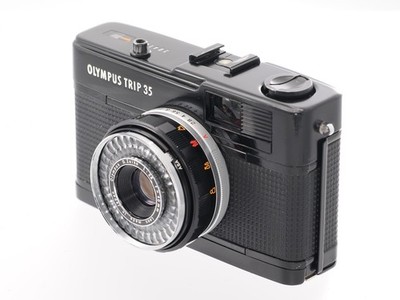 EXC+, CLA'd, WARRANTY] Rare Black Olympus Trip 35 Film Camera