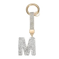 FüR Frauen: Glitzernder Strass SchlüSselanhäNger (Buchstabe M)